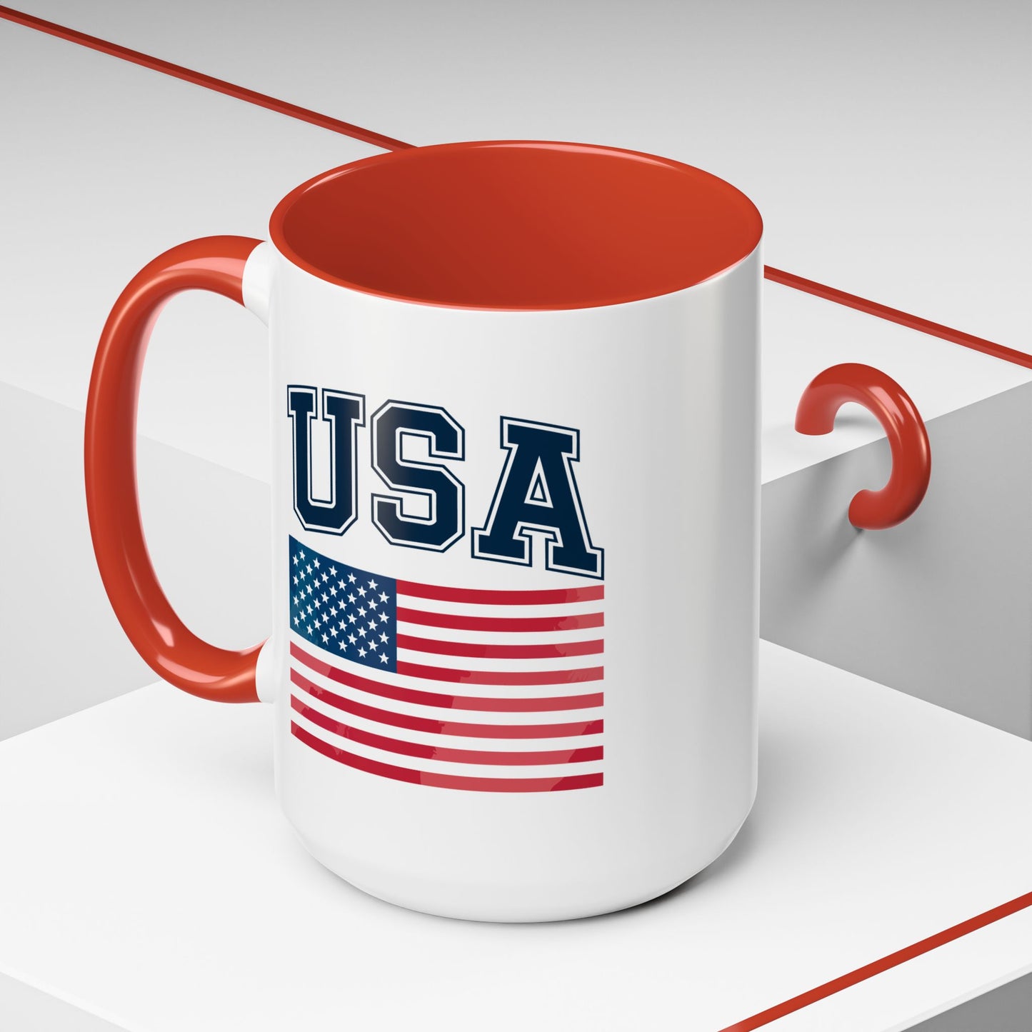 4th of July Mug - USA & Flag