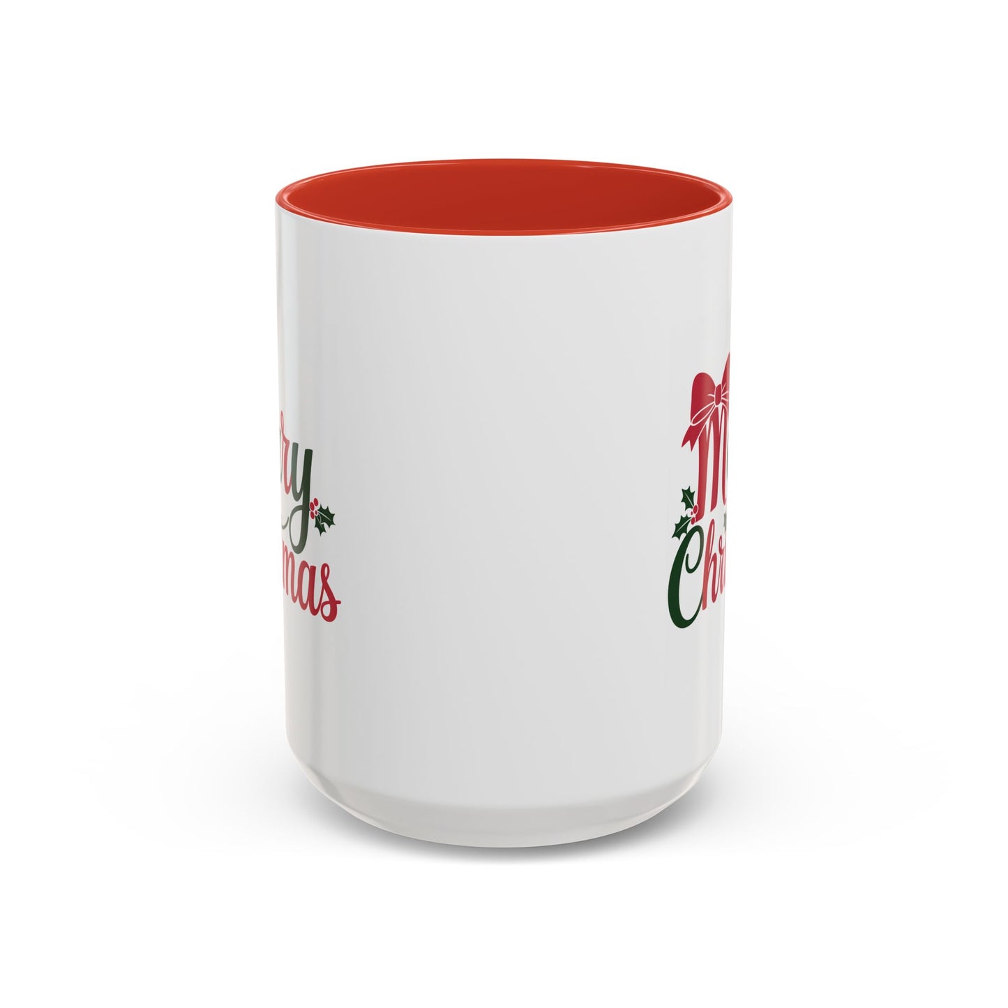 Christmas Mug - Merry Christmas Red & Green Text Bow