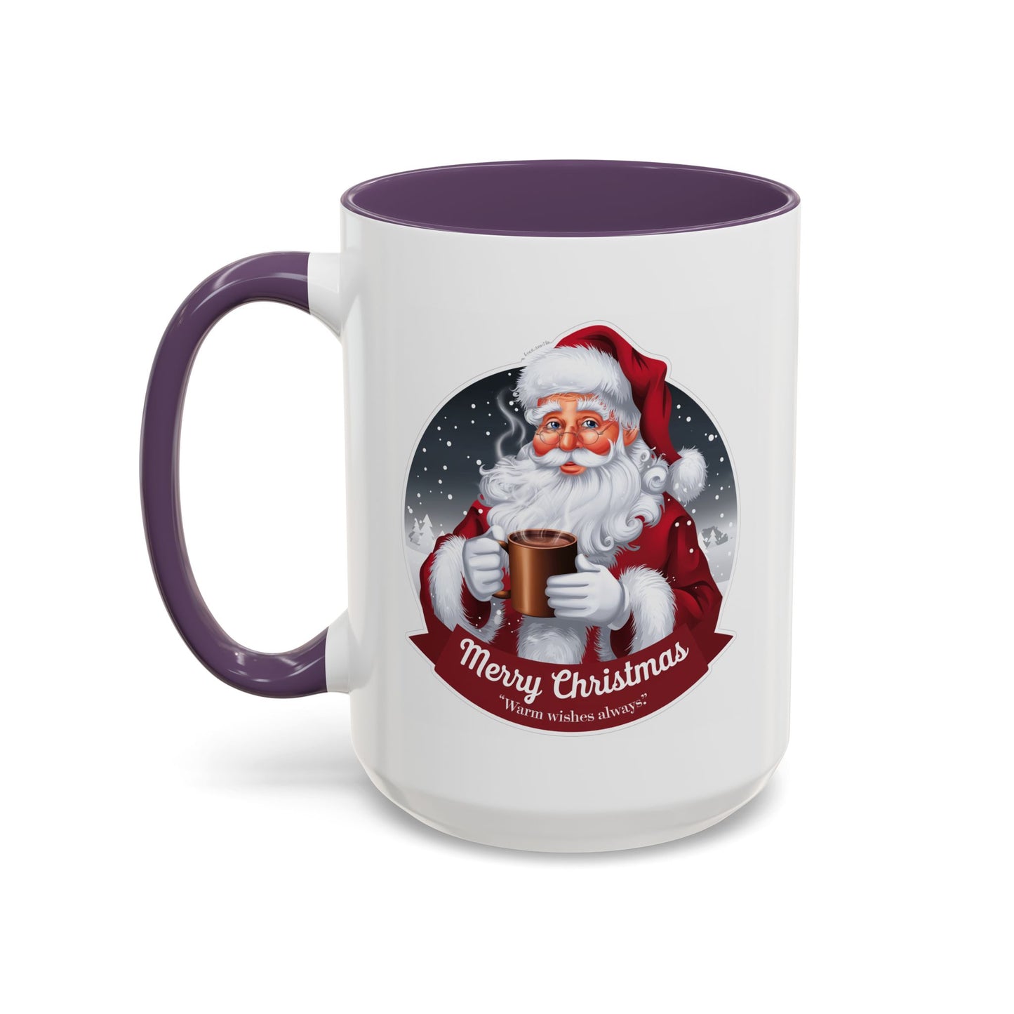 Christmas Mug - Merry Christmas Warm Wishes Always Santa