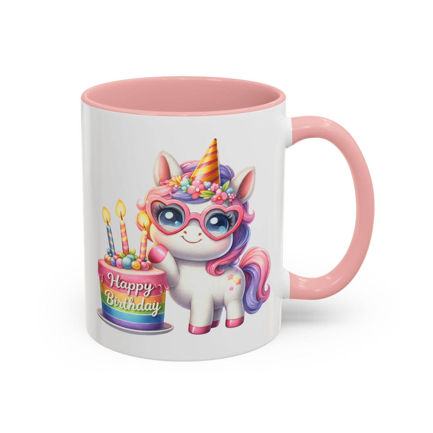 Birthday Mug - Unicorn Candles