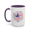 4th of July Mug - Star Flag Fireworks