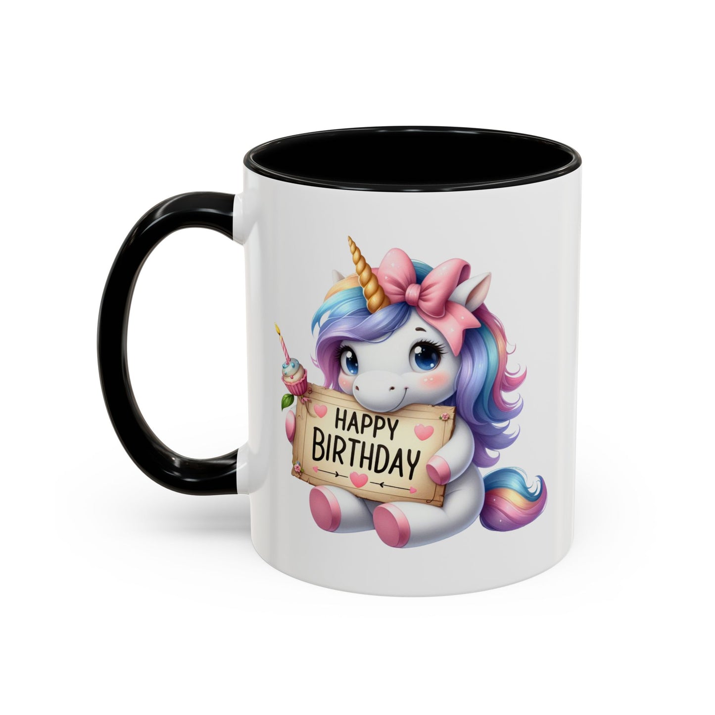 Birthday Mug - Girl Unicorn Happy Birthday Sign