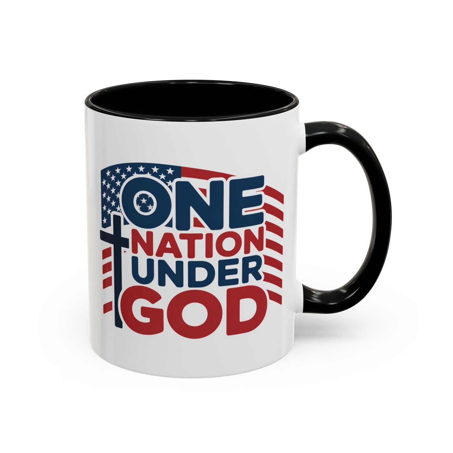 Religious Mug - One Nation Flag Cross