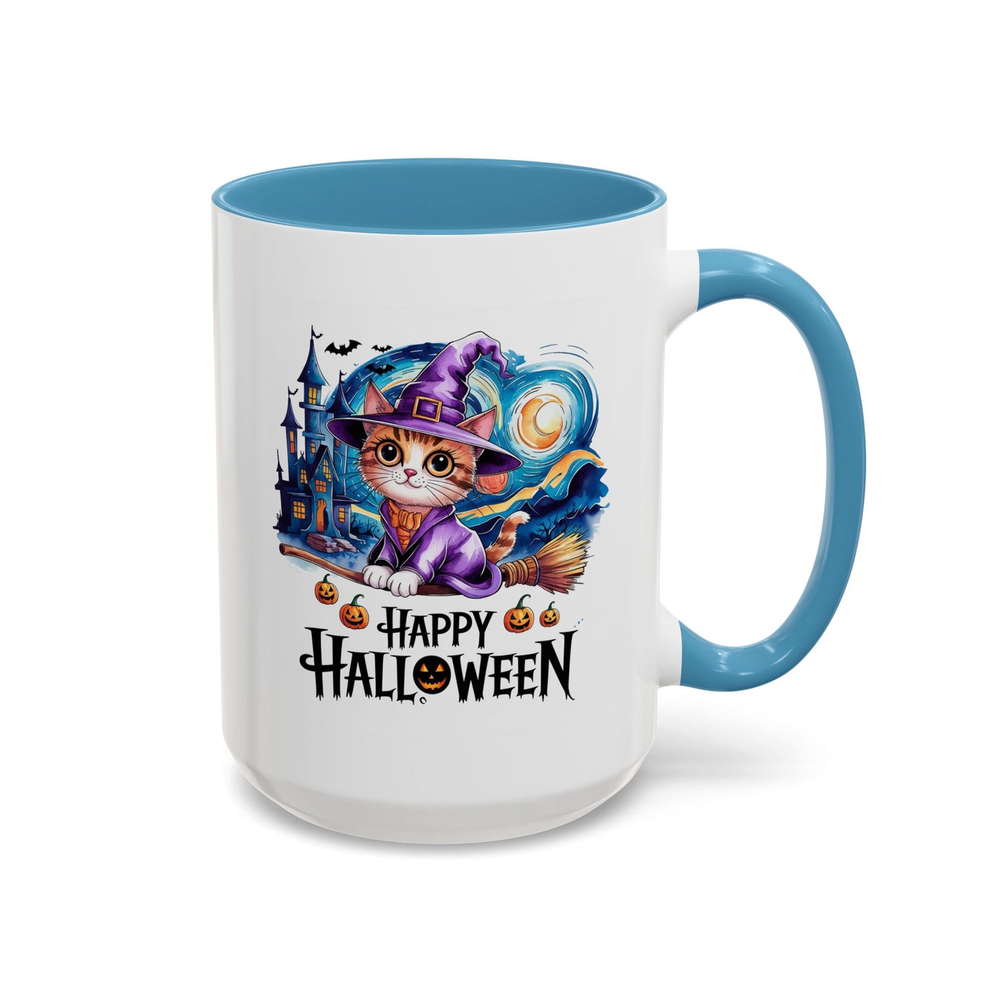 Halloween Mug - Happy Halloween Cat Witch