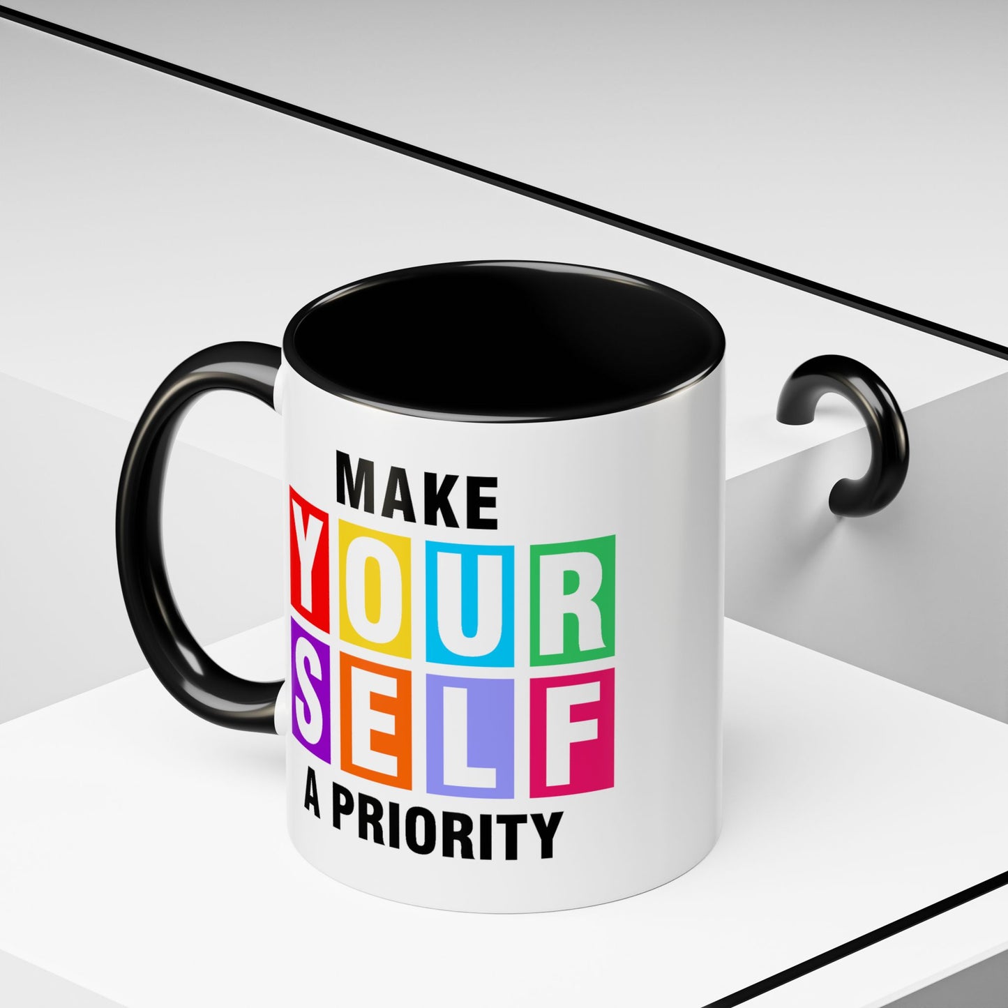 Wellness Mug - Make Yourself a Priority Colored Blocks