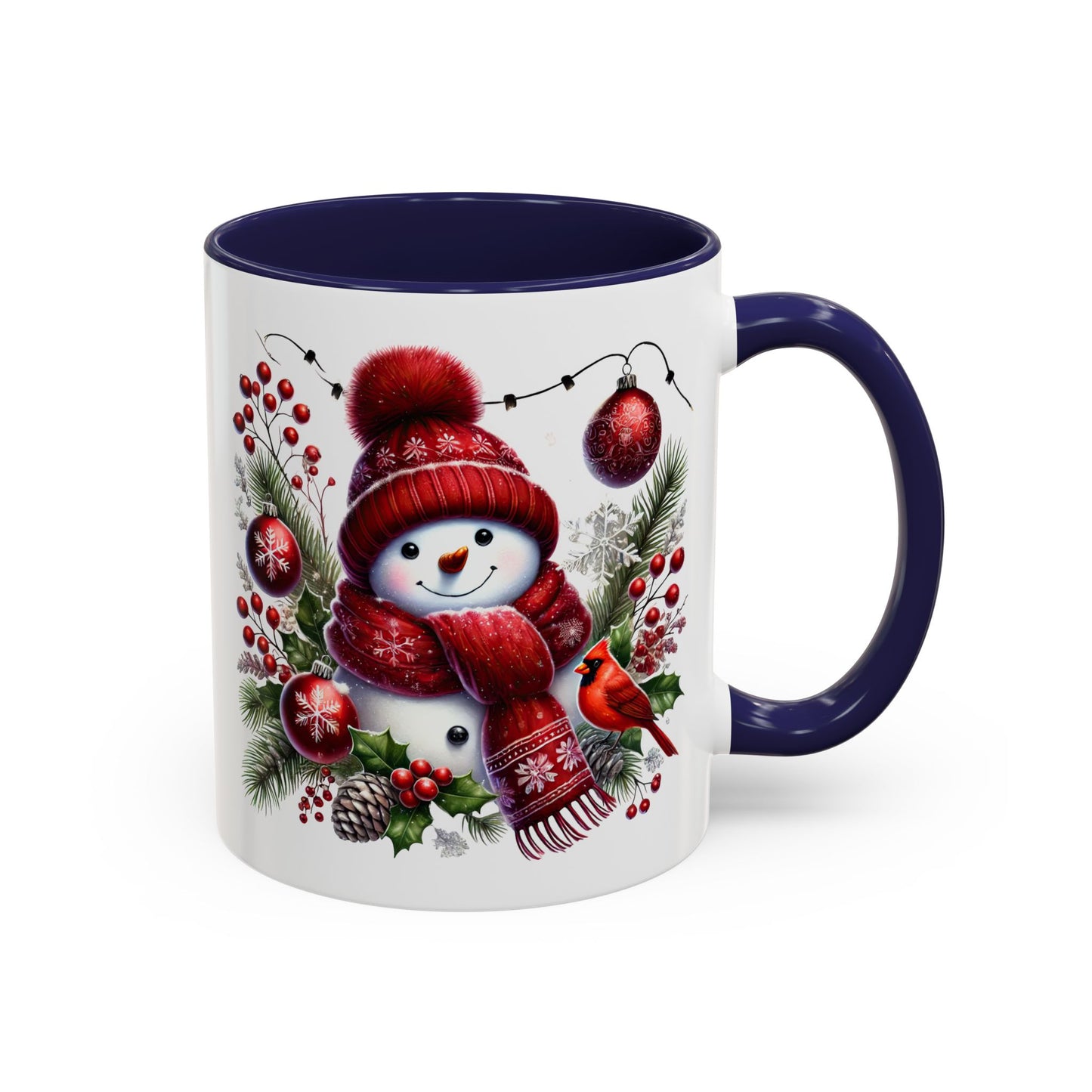 Christmas Mug - Burgundy Snowman