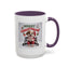 Christmas Mug - Merry Christmas Red Text Puppy Red Top