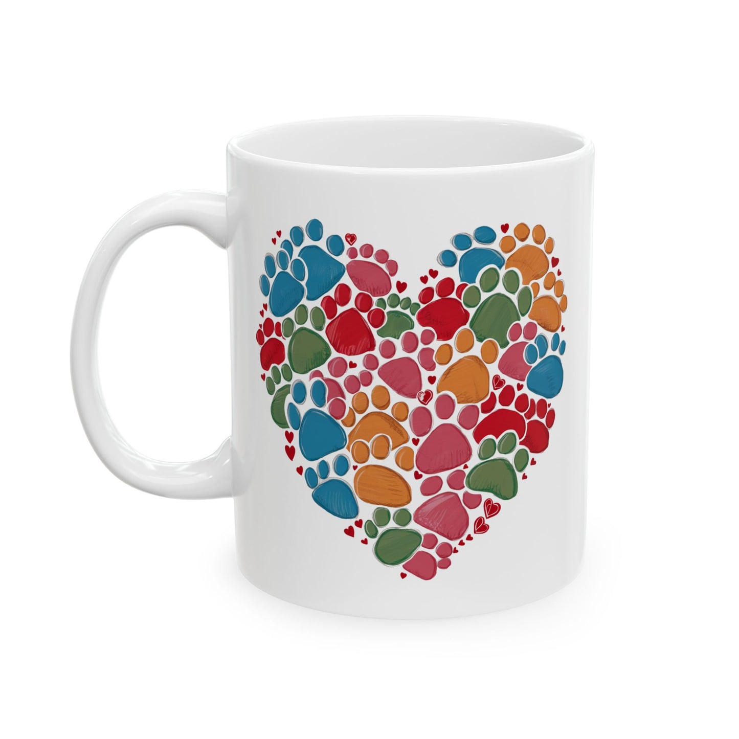 Animal Mug - Dog Paws Heart