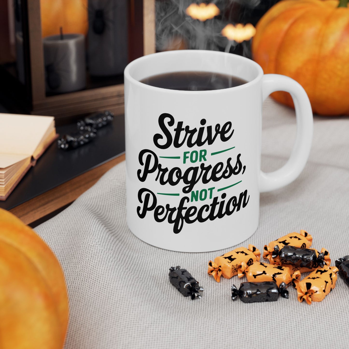 Motivation Mug - Strive For Progress Not Perfection
