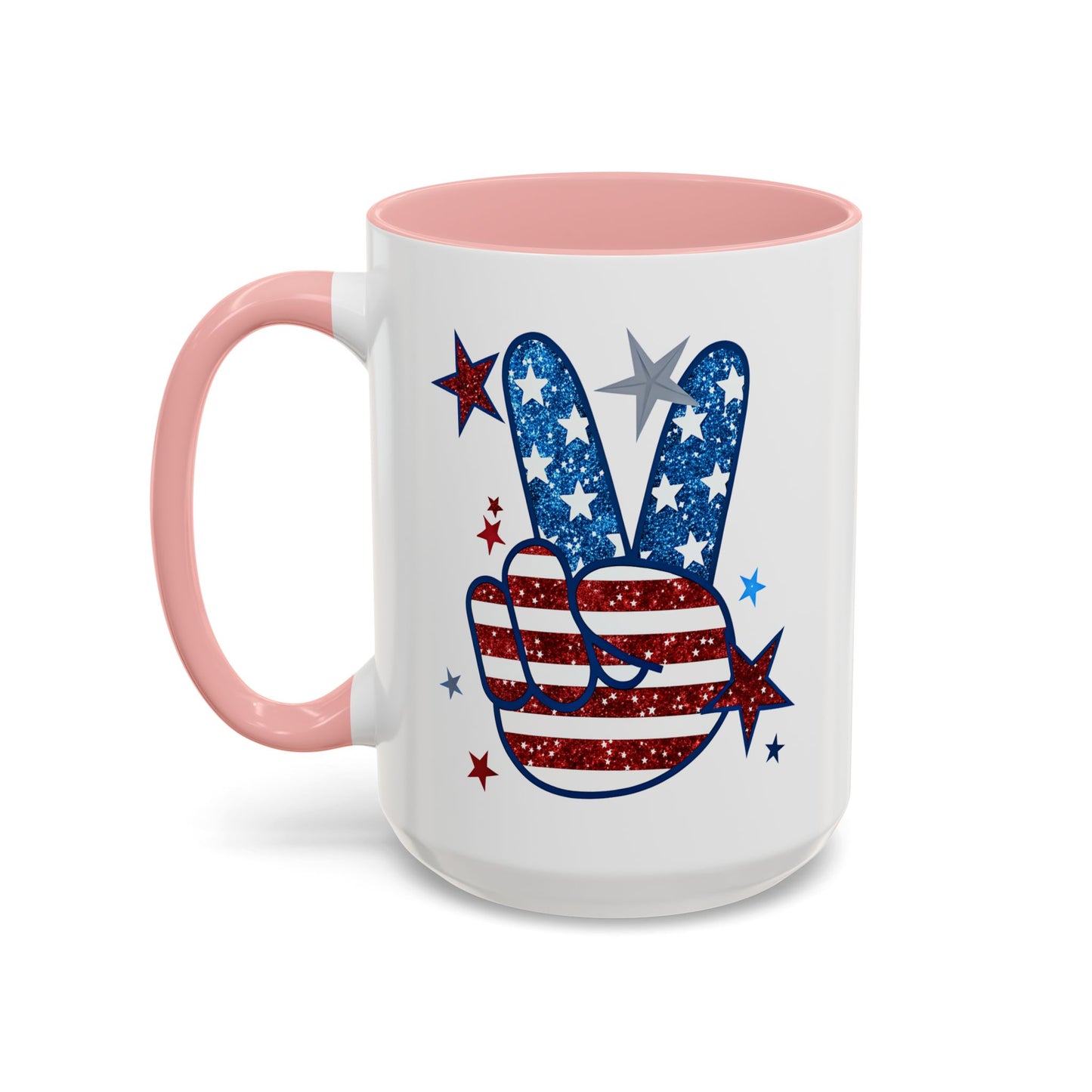 4th of July Mug - America Peace Sign
