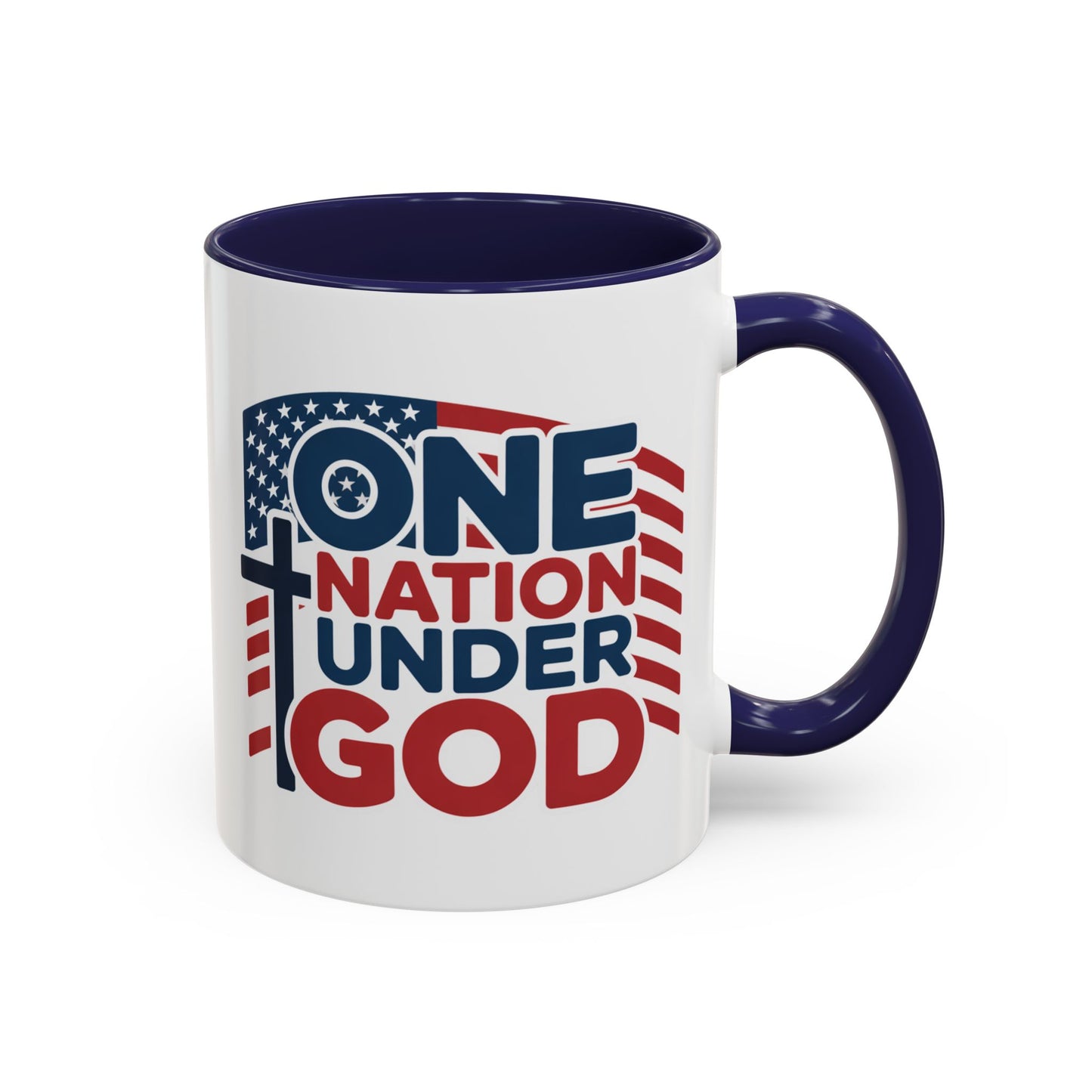 Religious Mug - One Nation Flag Cross