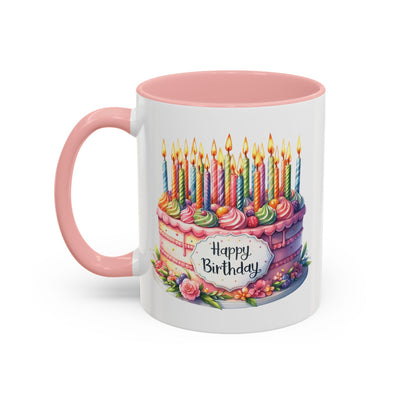 Birthday Mug - Happy Birthday Large Cake With...