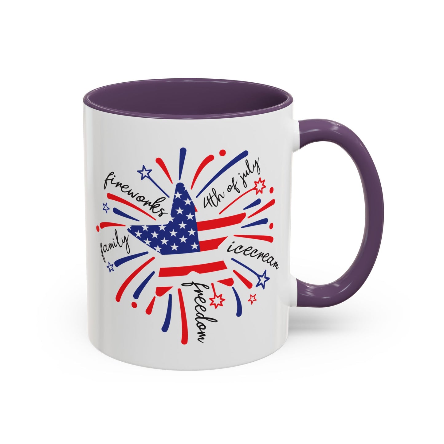 4th of July Mug - Star Flag Fireworks
