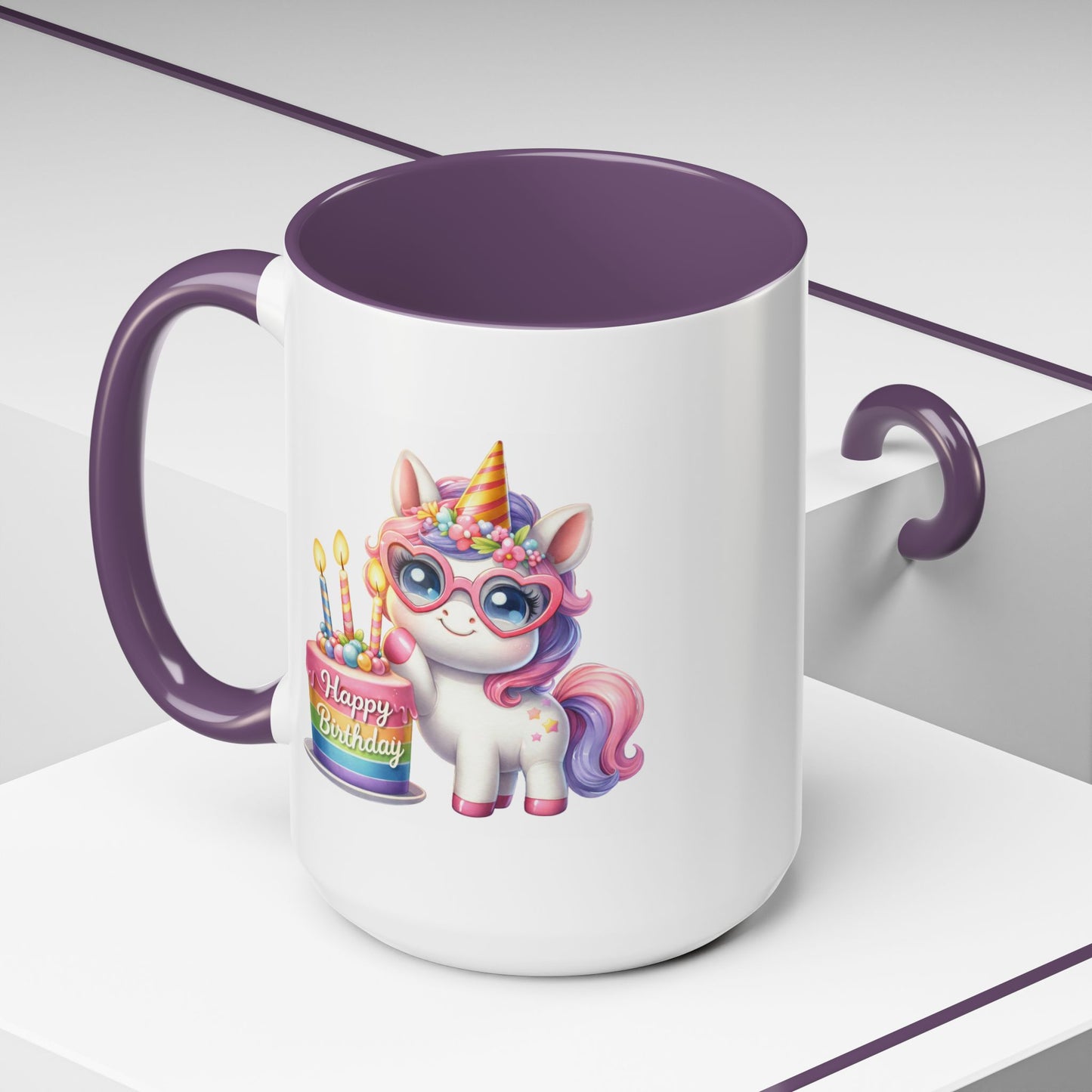 Birthday Mug - Unicorn Candles