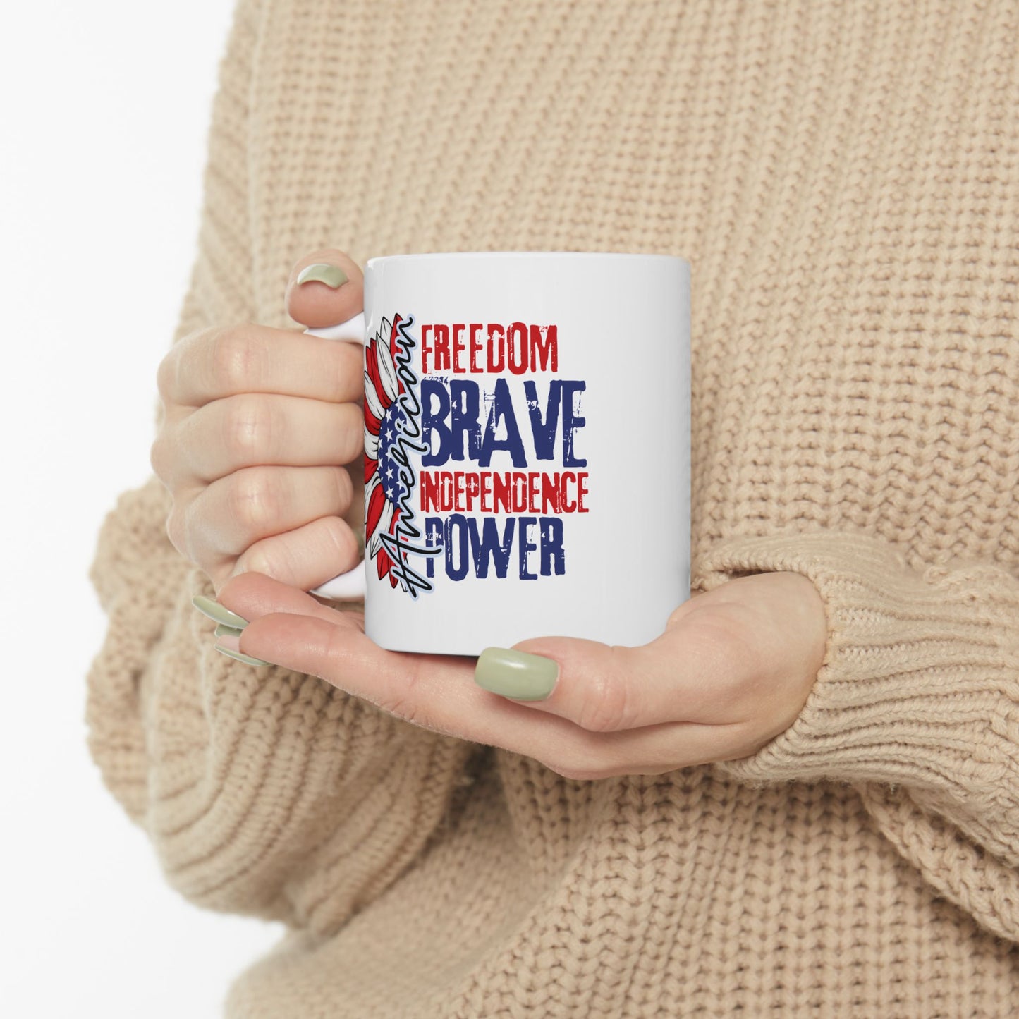 4th of July Mug - American Sunflower