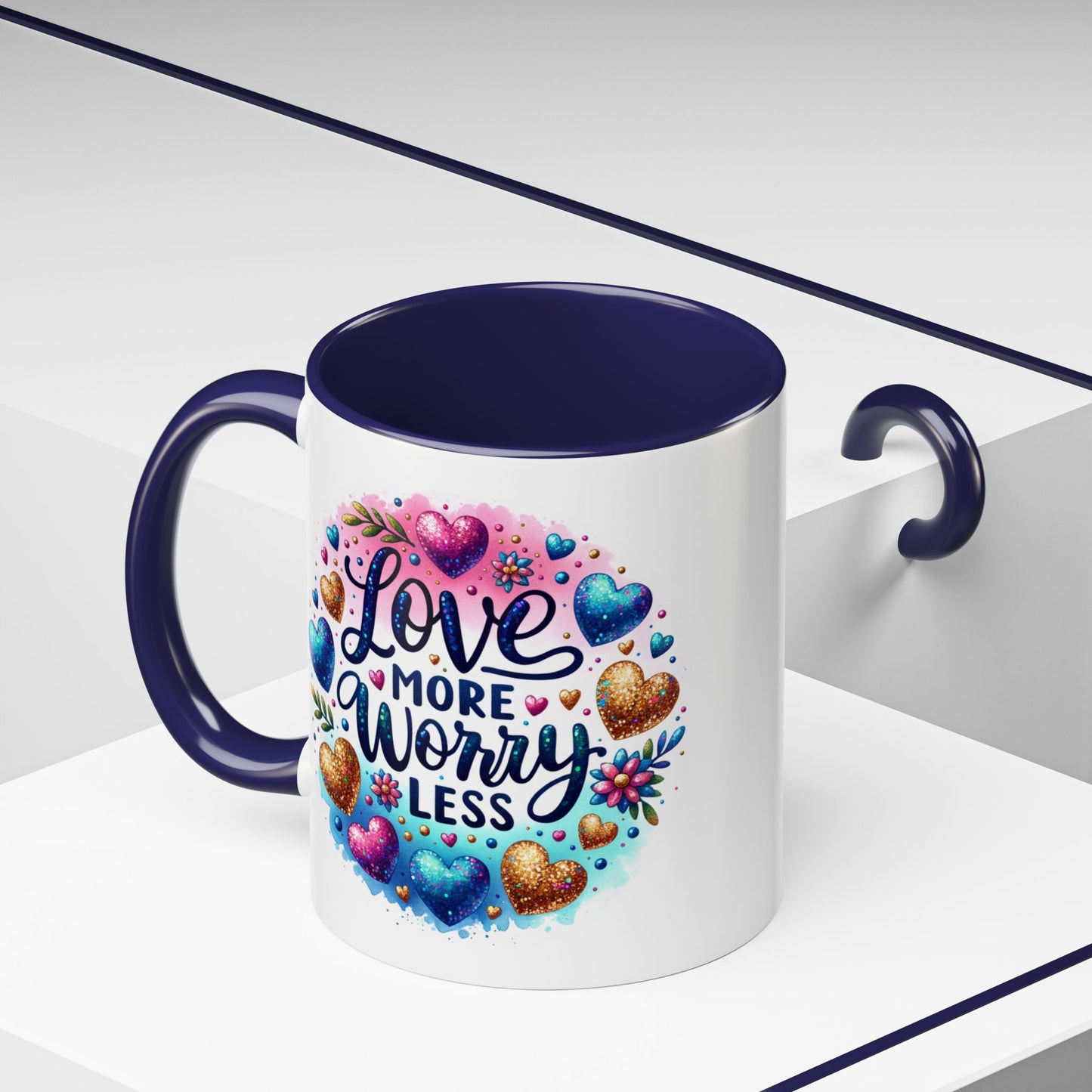 Wellness Mug - Love More Worry Less Circle