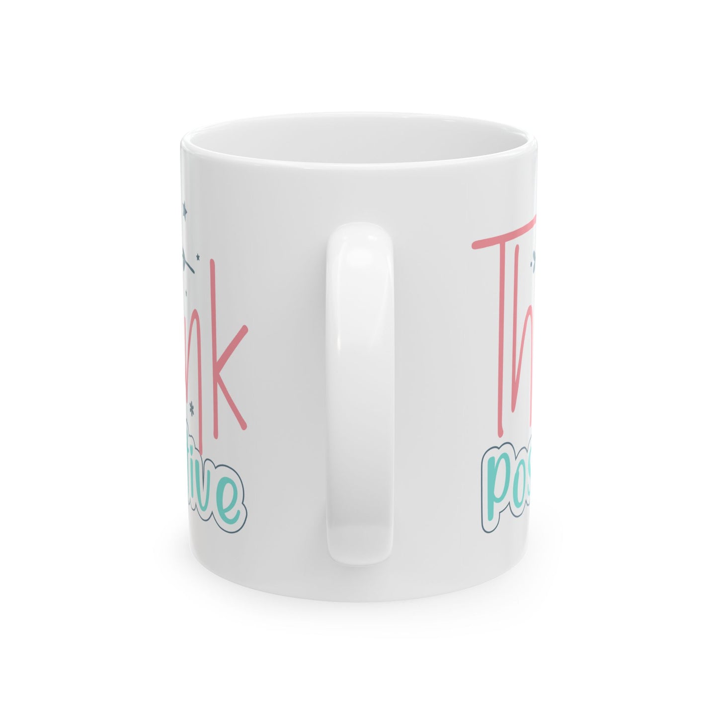 Motivation Mug - Think Positive Colorful
