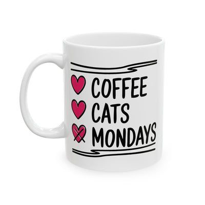 Humor Mug - Coffee Cats Mondays