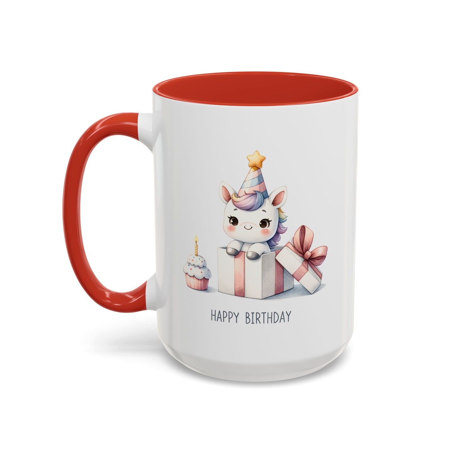 Birthday Mug - Unicorn With Present
