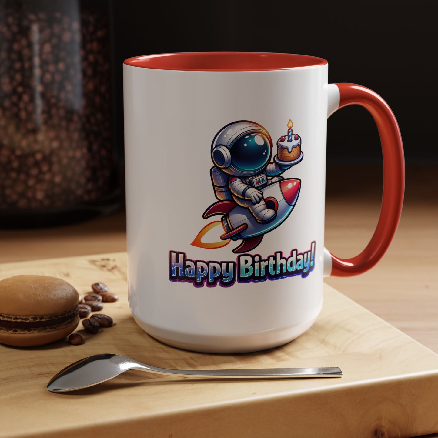 Birthday Mug - Astronaut Rocket