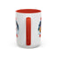 Christmas Mug - Happy Holidays Red & White Text Santa Snowman