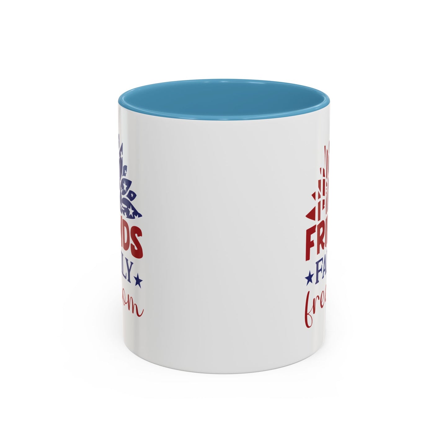 4th of July Mug - Friends Family Freedom Sunflower
