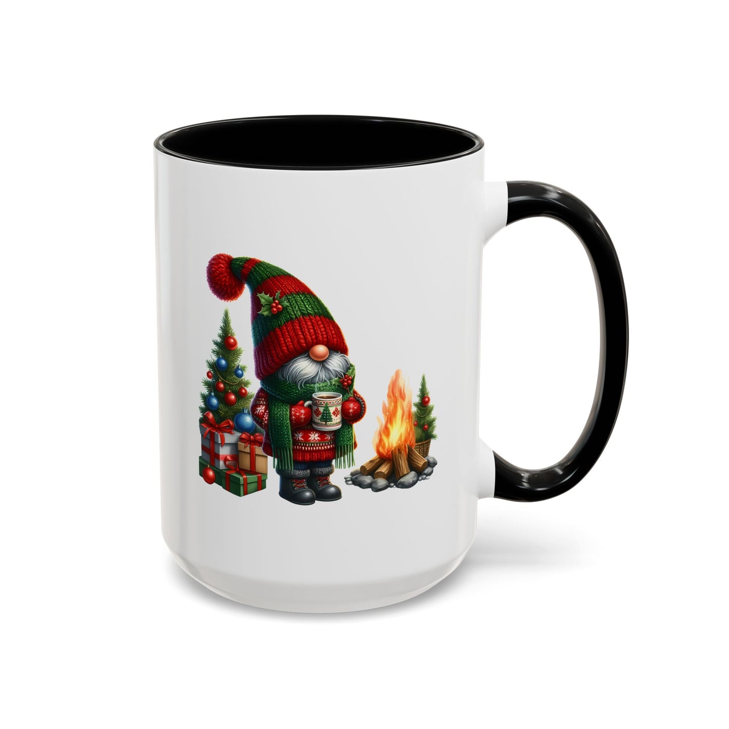 Christmas Mug - Gnome Presents and Fire