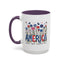 4th of July Mug - Floral America Patriotic