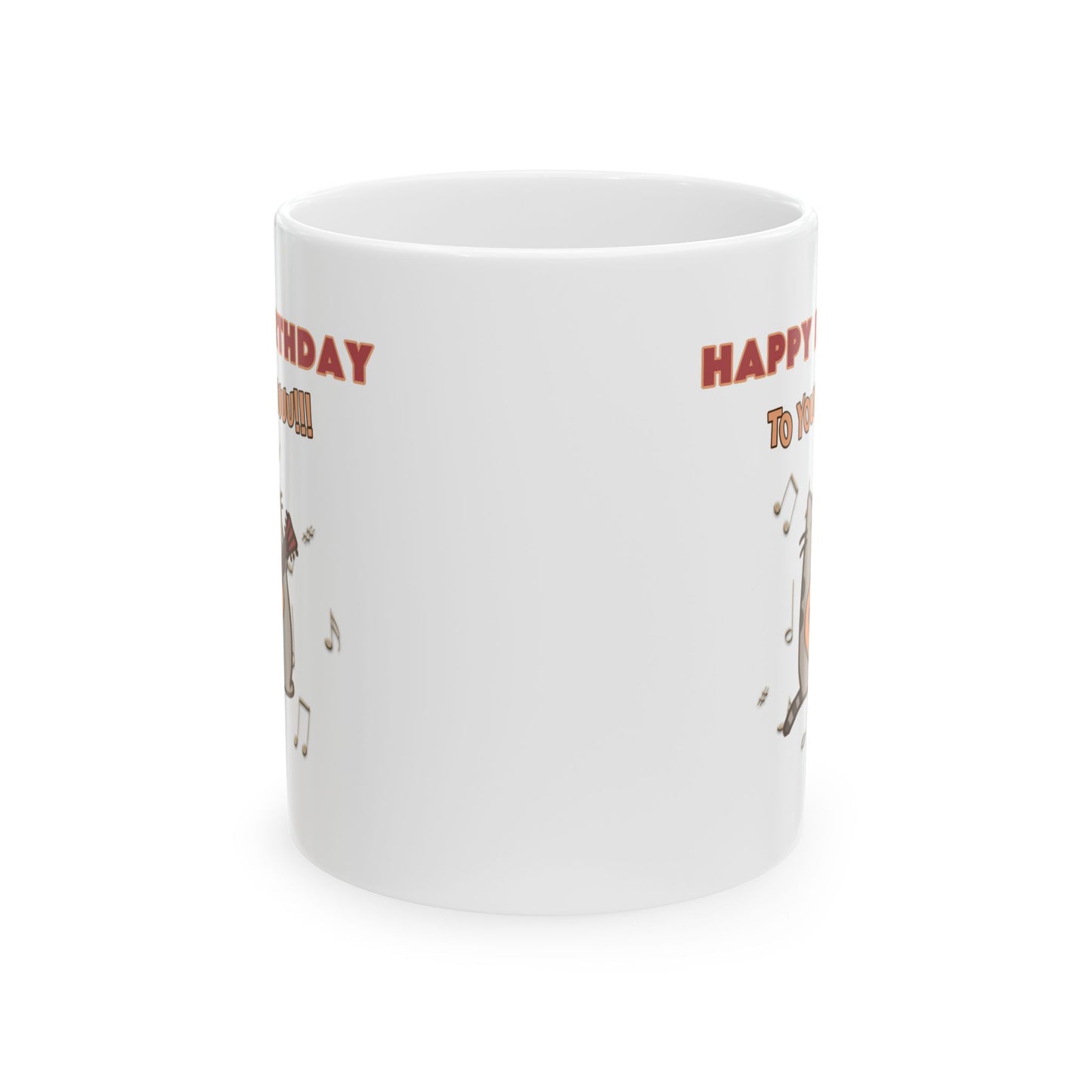 Birthday Mug - Happy Birthday Singing Cat