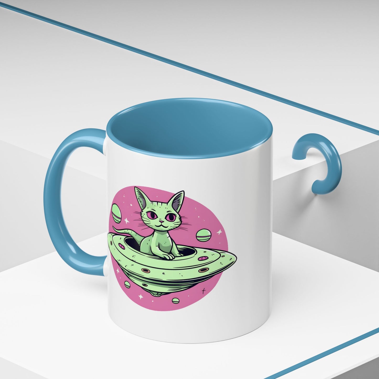 Alien Mug - Flying Saucer Cat