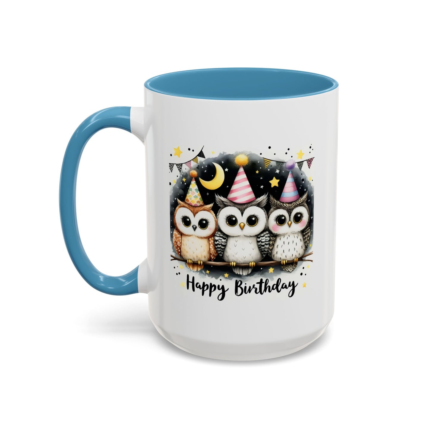 Birthday Mug - Happy Birthday Owls