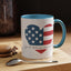 4th of July Mug - God Bless America Flag Heart