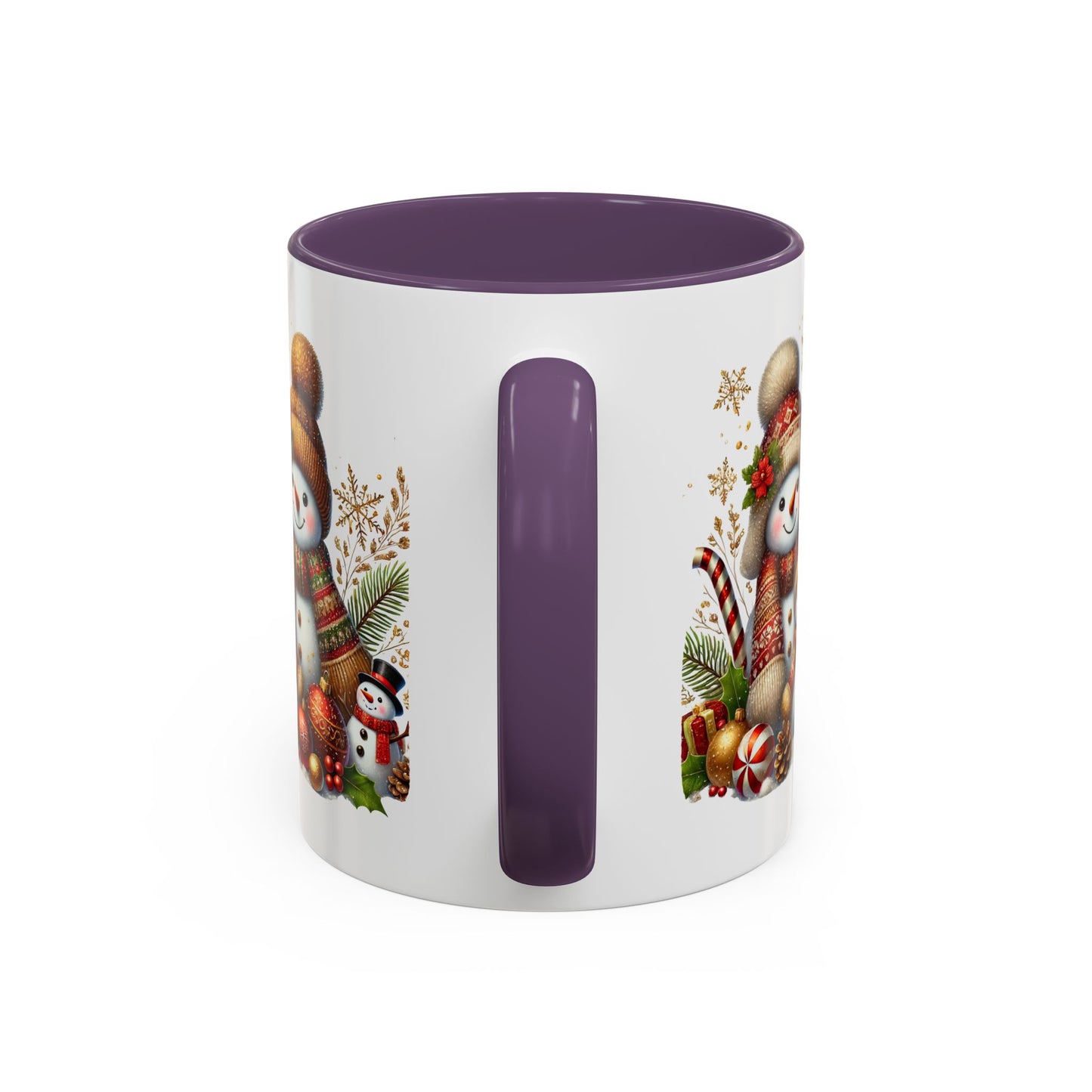 Christmas Mug - Gold Snowman Family