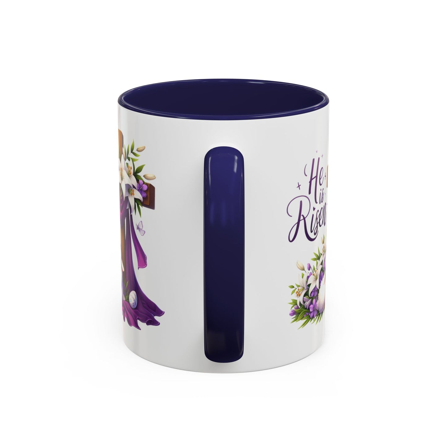 Easter Mug - He Is Risen Cross