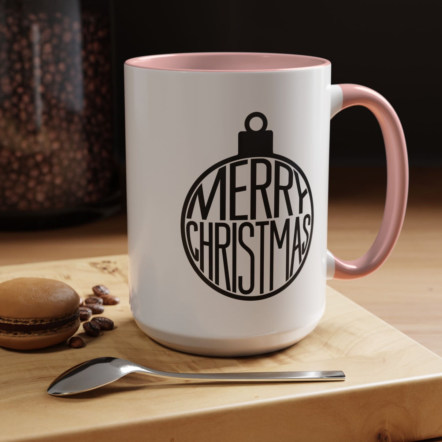 Christmas Mug - Merry Christmas Black Text Ornament