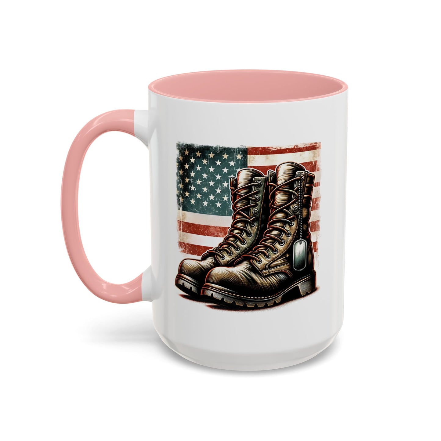 4th of July Mug - Fallen Soldier Boots Flag