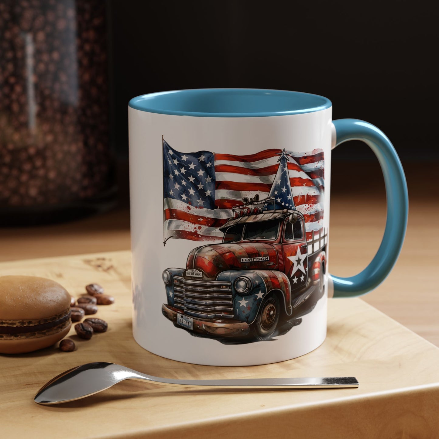4th of July - Old Truck and Flag