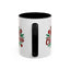 Christmas Mug - Merry Christmas Maroon Text Ornaments