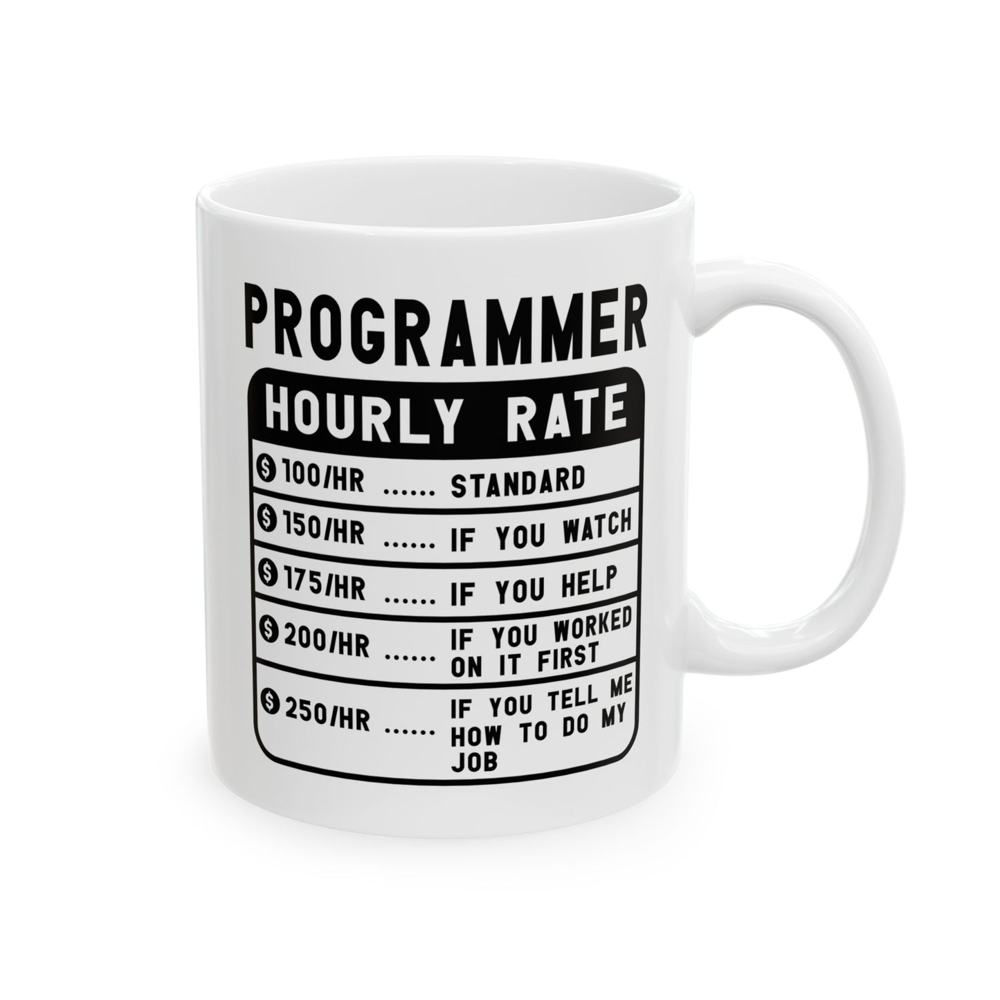 Office Mug - Programmer Hourly Rate