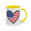 4th of July Mug - USA Flag Heart