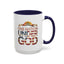 4th of July Mug - One Nation Under God Cross Flag