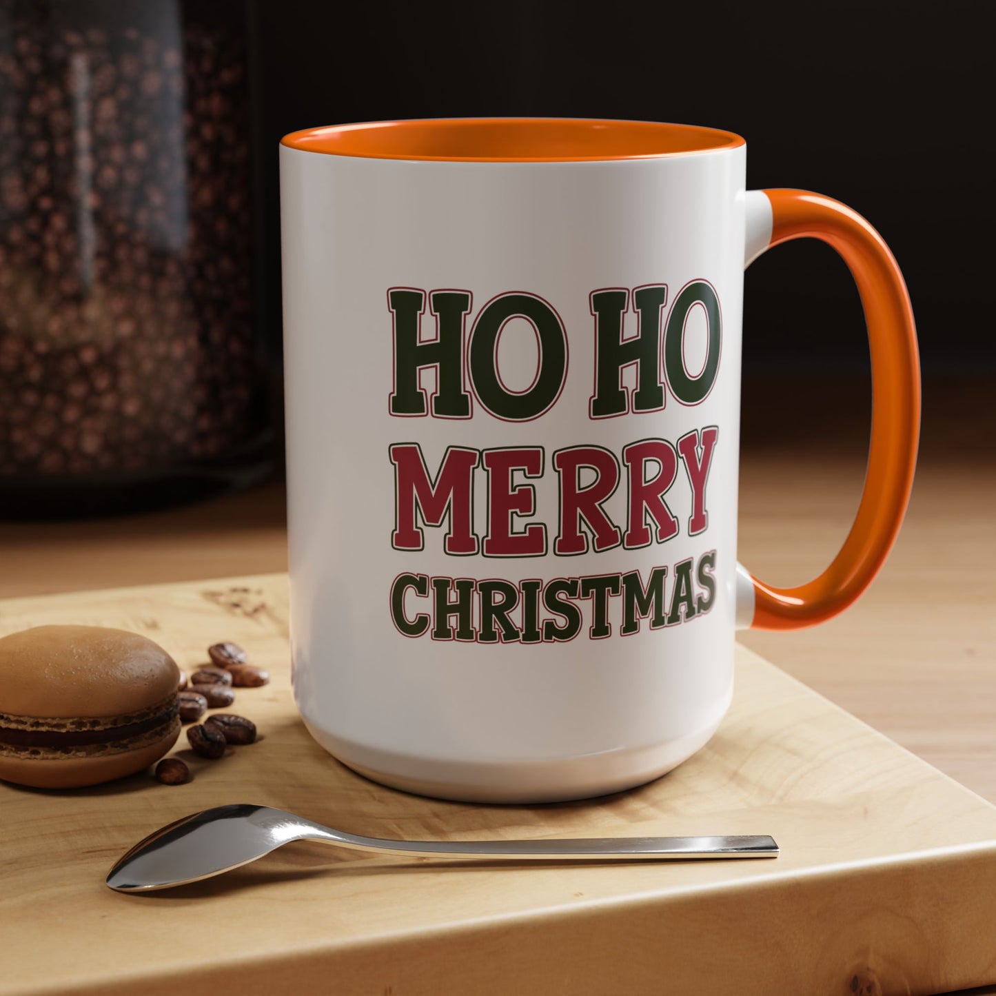 Christmas Mug - Ho Ho Ho Merry Christmas Red & Green Text 4