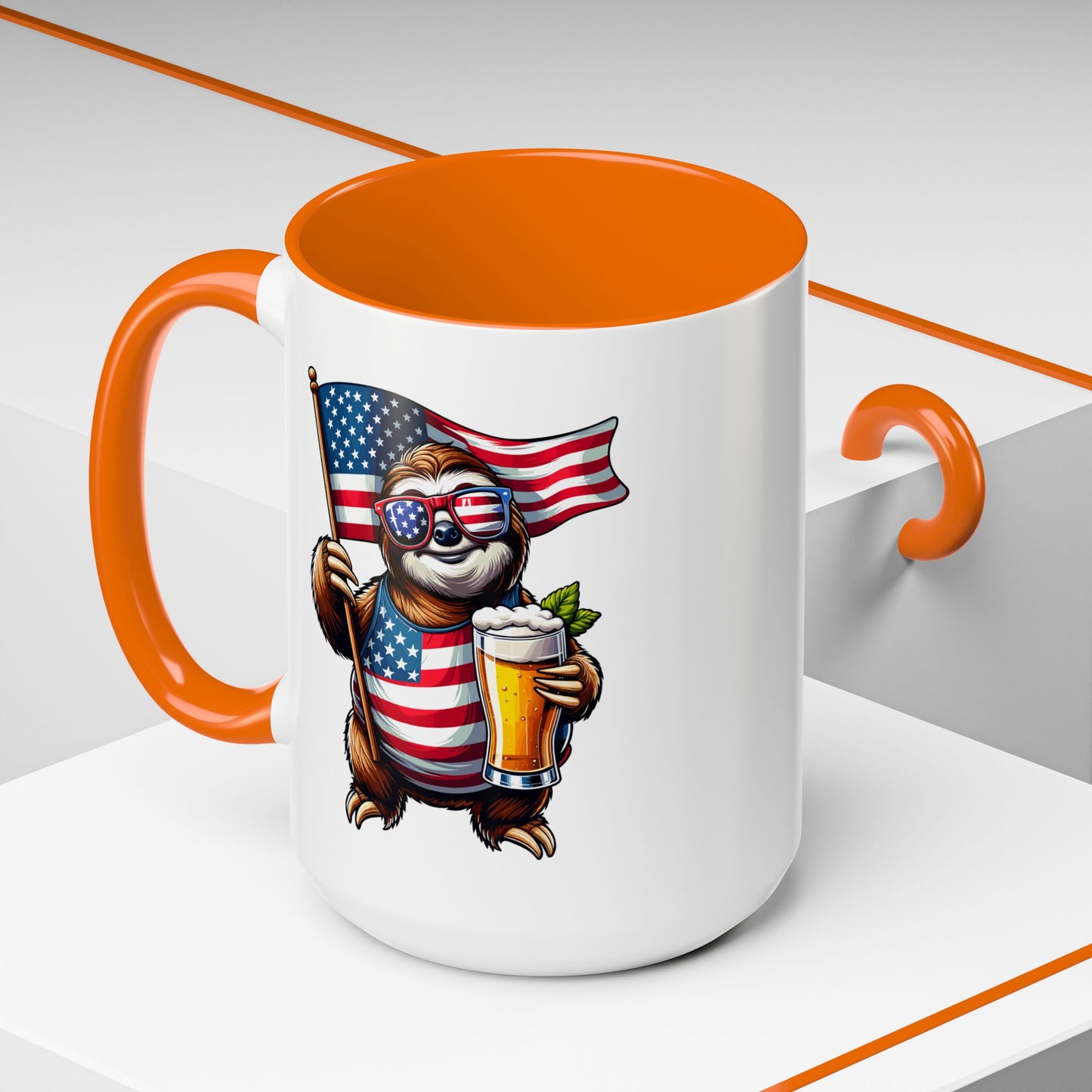 4th of July Mug - Merica Sloth