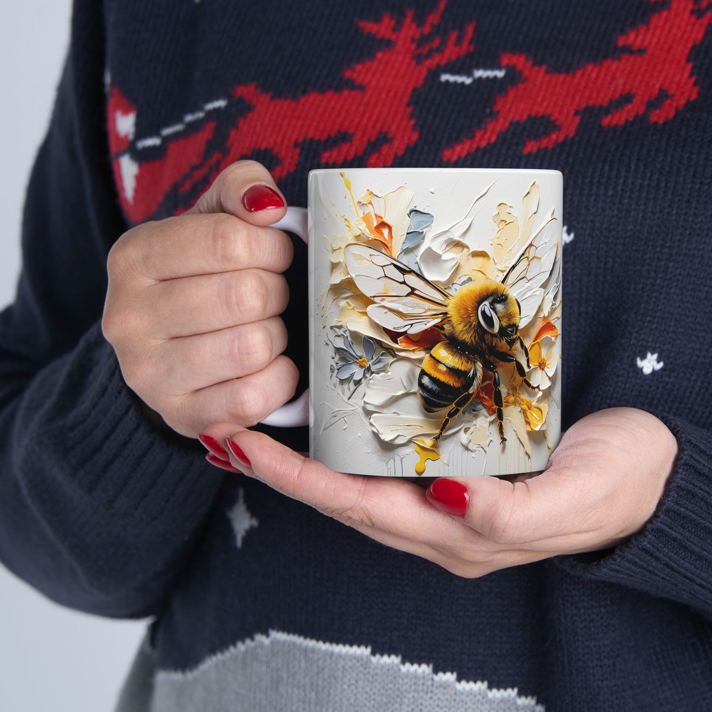 Artistic Mug - Bee Oil Painting