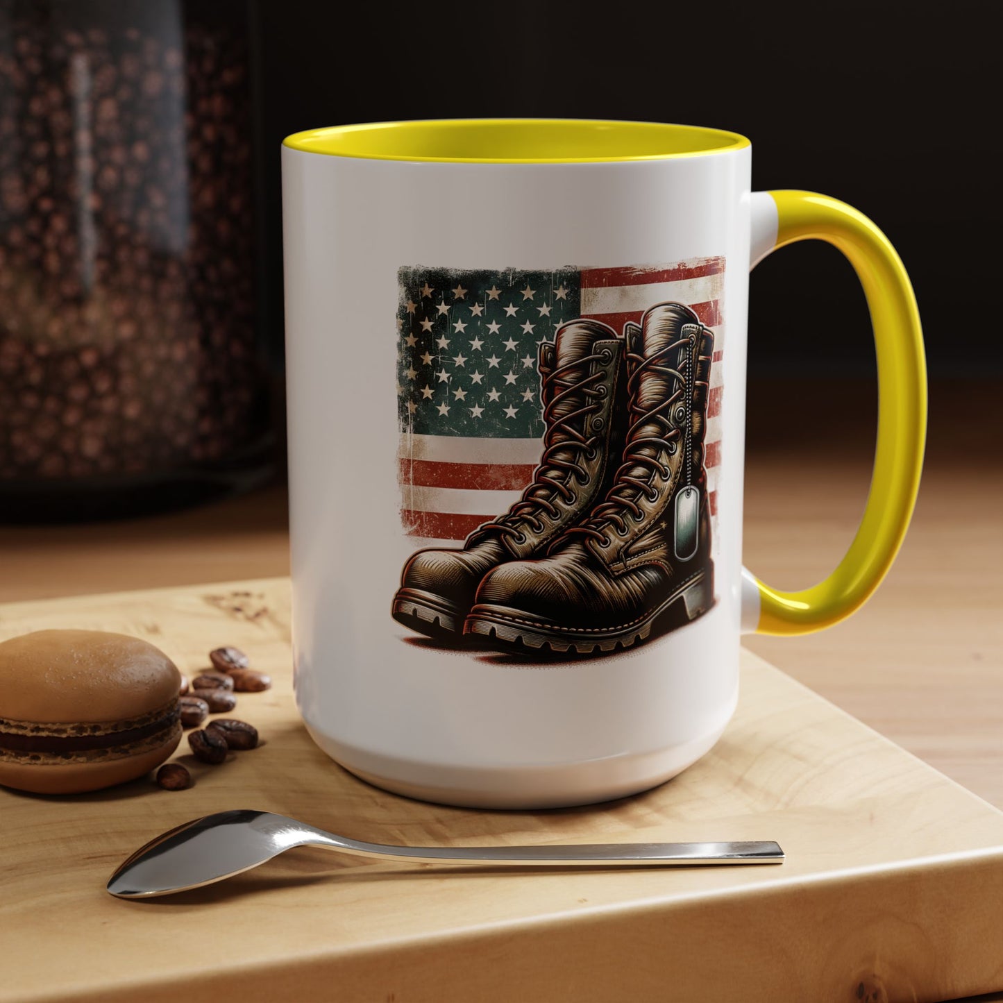4th of July Mug - Fallen Soldier Boots Flag