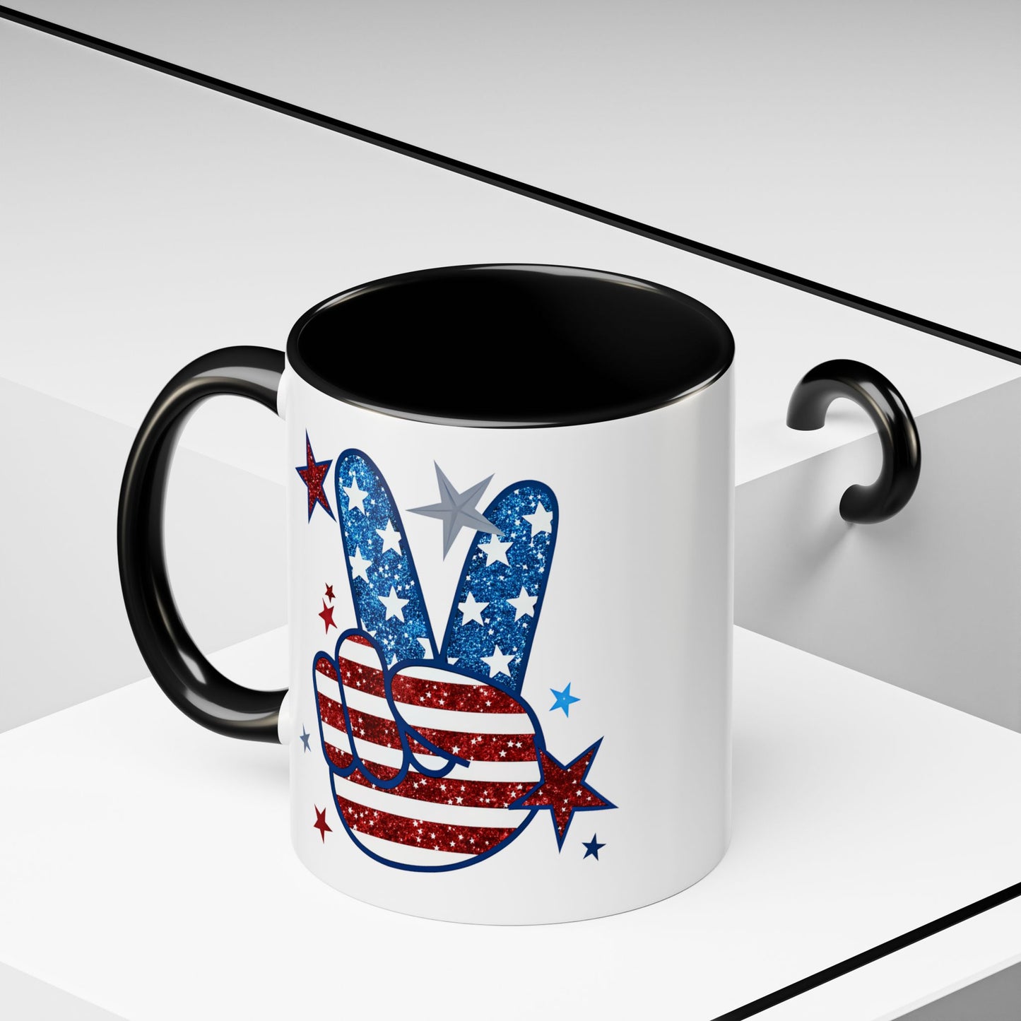 4th of July Mug - America Peace Sign