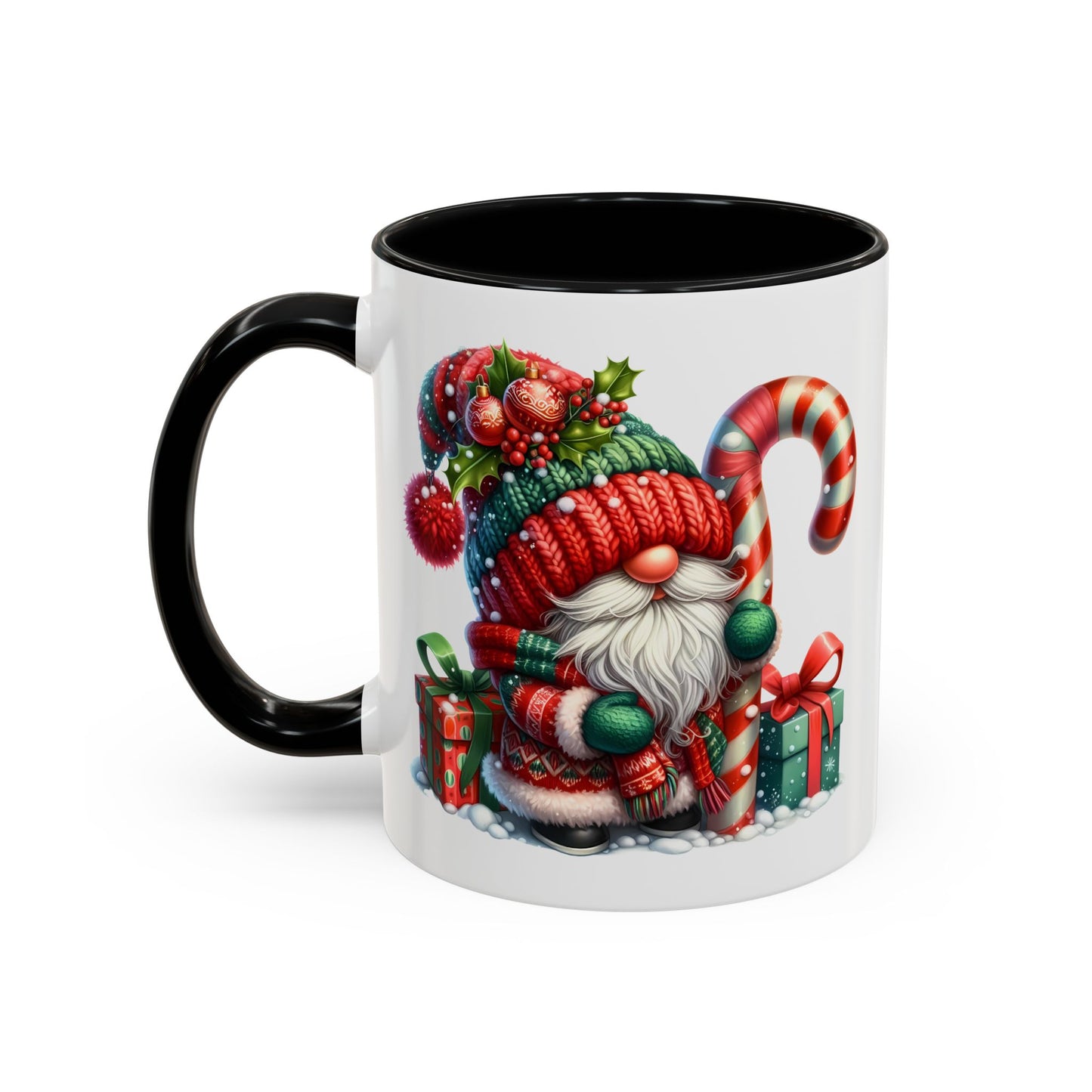 Christmas Mug - Gnome Candy Cane and Presents