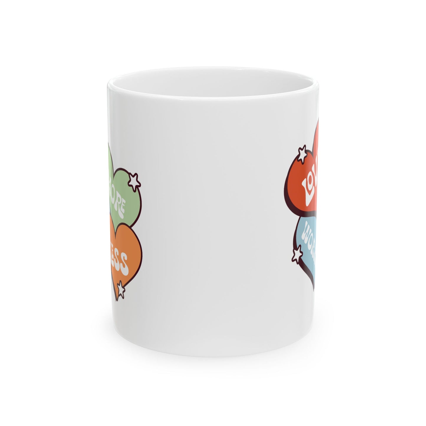 Wellness Mug - Love More Worry Less Hearts