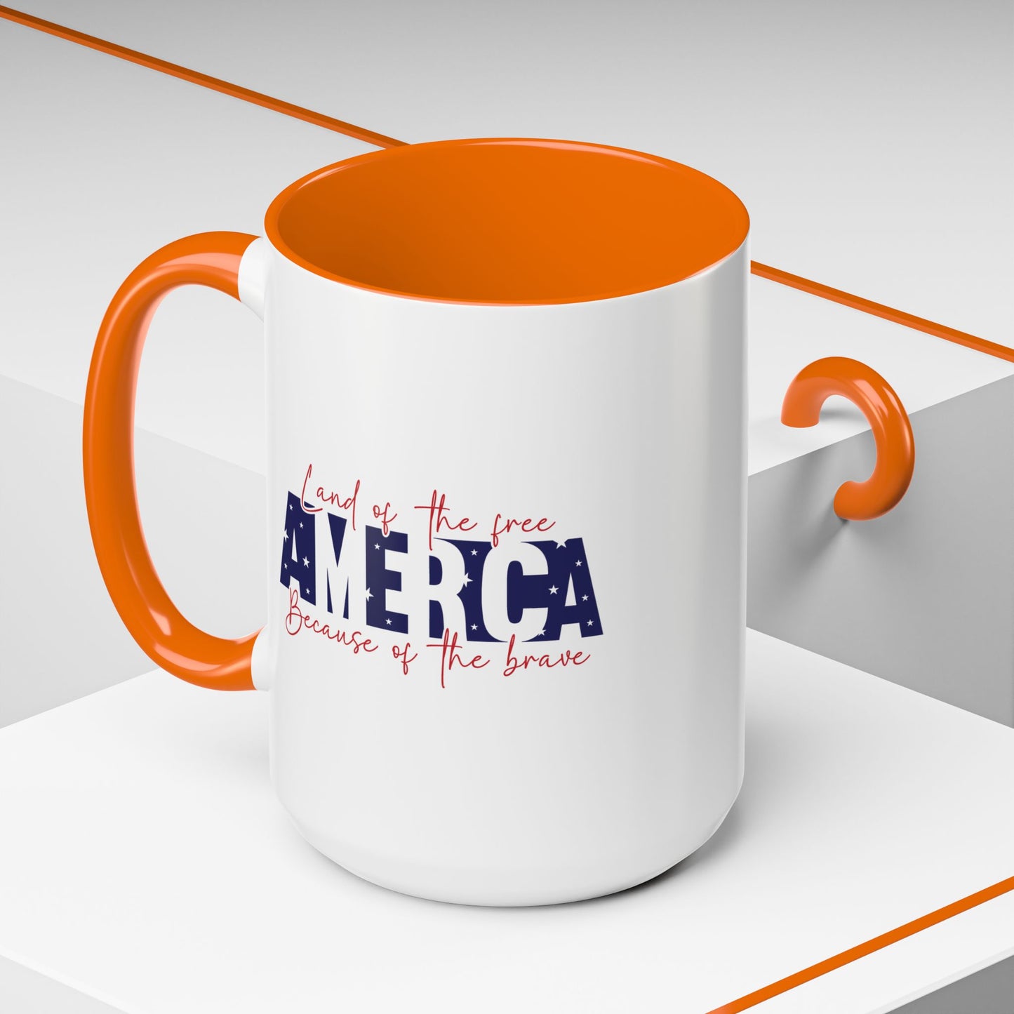 4th of July Mug - American Land of the Free Stars
