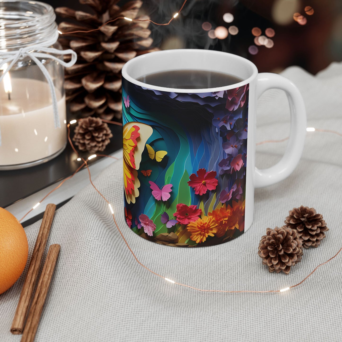 Artistic Mug - Colorful Butterflies 3
